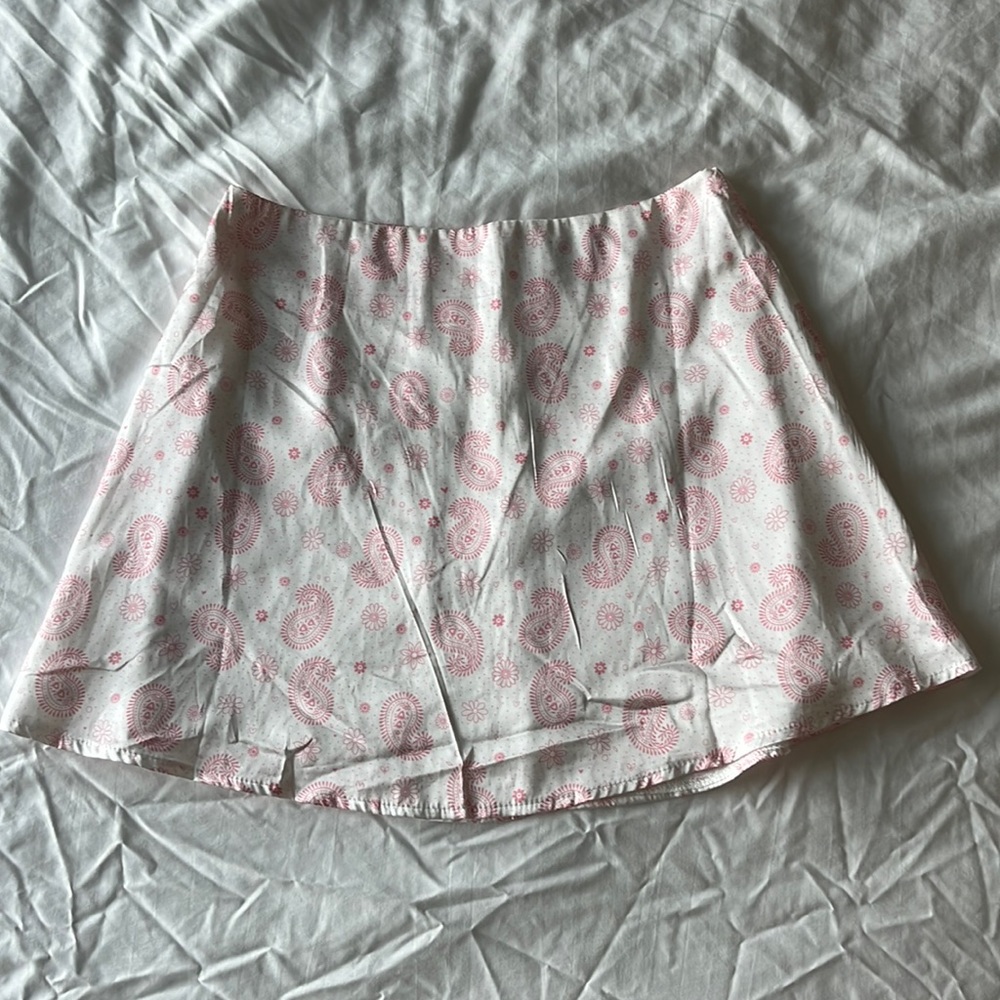 Princess Polly Silk Patterned Mini Skirt